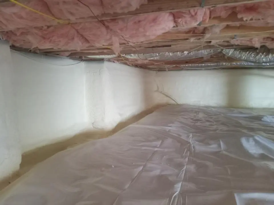 Crawl space encapsulation with closed-cell spray foam for Metal Roof Coating in West Orange